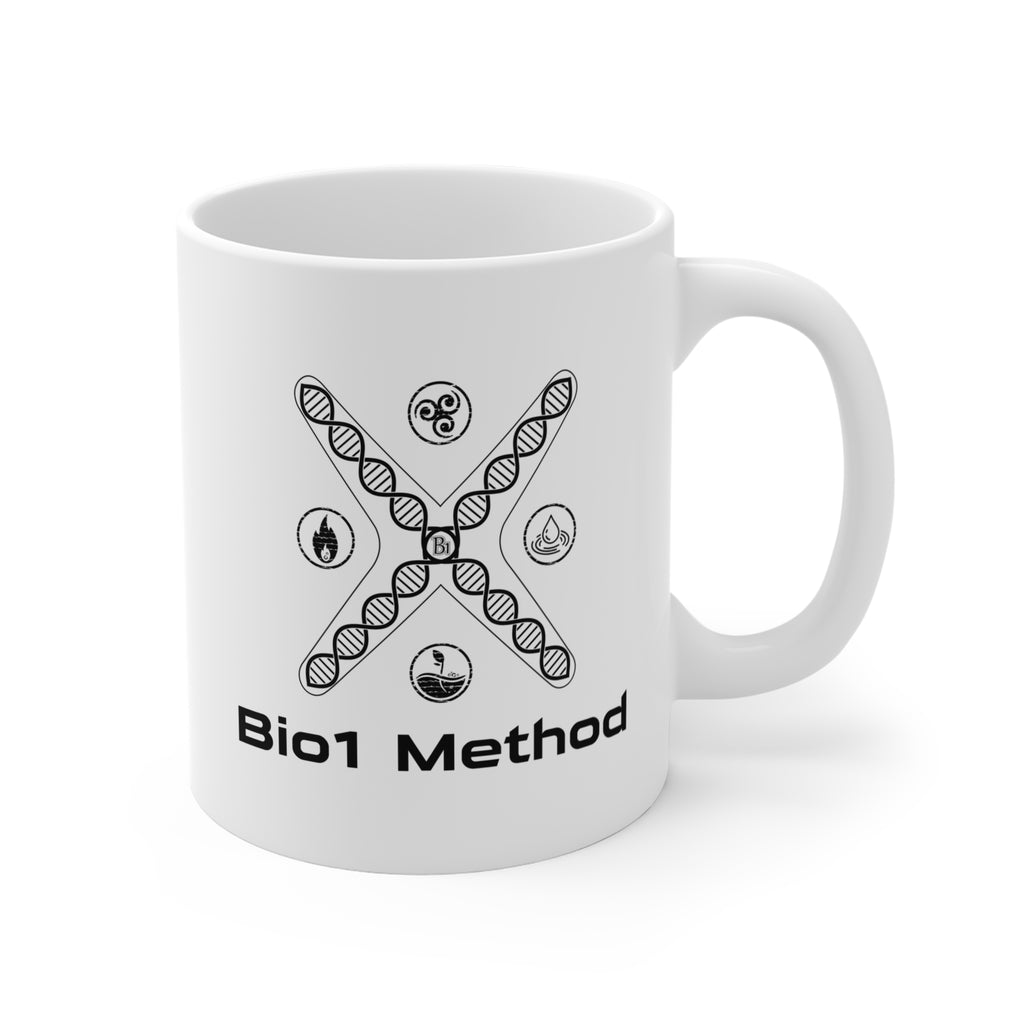 Bio1 Method 11oz Ceramic Mug — Podcast & Wellness Design